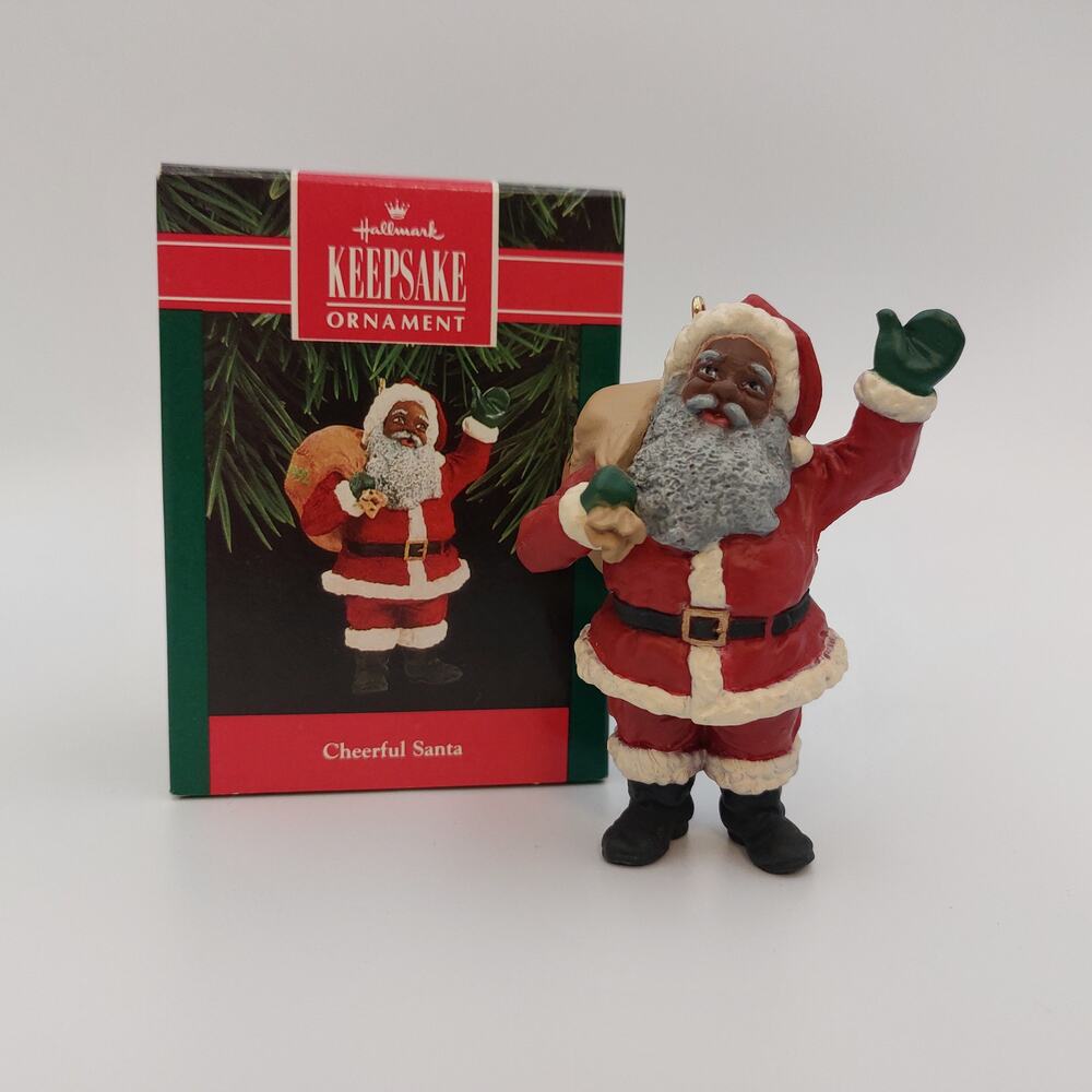 Vintage 1992 Hallmark Keepsake Ornament Cheerful Santa Claus QX5154 W/ Box